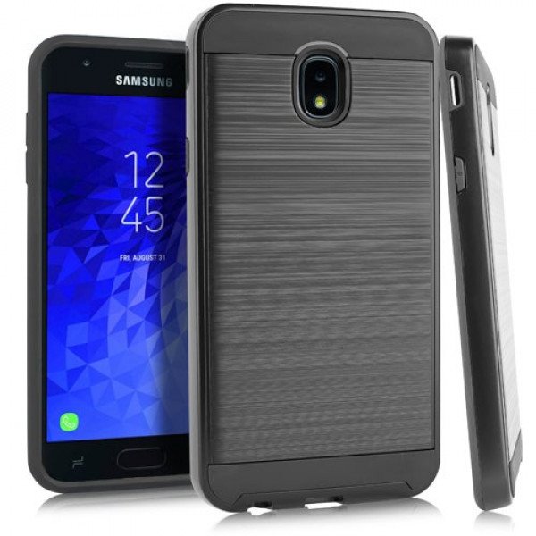 Wholesale Samsung Galaxy J7 2018 / Refine / SM-J737 (AT&T) / Aero / Aura / Crown / Top / Eon / Star Armor Hybrid Case (Black)